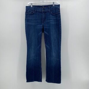 7 For All Mankind High Waist Bootcut Jeans Blue Stretch Denim